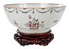 Chinese Export Pseudo-Armorial Punch Bowl 
