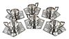Set of Six WMF Silver Plated Cups and Saucers