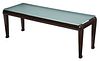 Art Deco Macassar Ebony and Frosted Glass Coffee Table