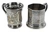 Two Coin Silver Mugs