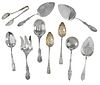 Ten Assorted Silver Serving Pieces Including Tiffany