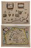 Hondius and Blaeu - Two Maps of Southeast Asia