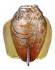 Loetz Attributed Iridescent Glass Figural Fish Vase