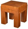 Michel Dufet Figured Limewood Four Sided Table