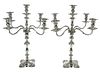 Pair of Victorian English Silver Five Light Candelabra