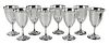Set of Eight Tane Sterling Goblets