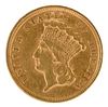 1854 $3 Gold Coin 