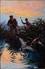 4777419: Frank Stick (NJ, NC, ND, 1884-1966), Duck Hunting, Oil on Canvas KL7CL