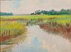 4777459: Hattie Saussy (Savannah, 1890-1978), Marsh Scene, Oil on Canvas KL7CL