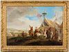 4643763: Attrib. to Philip Wouwerman (Netherlands, 1619-1668),
 Landscape with Tents and Soldiers, O/C KL6CL
