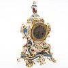 4643795: French Porcelain Mantle Clock, 19th Century KL6CG