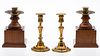 4642545: Four Gilt-Metal and Walnut Candlesticks, 19th Century and Later TF1SJ