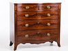 4642590: American Inlaid Mahogany Serpentine Front Chest
 of Drawers, 19th Century TF1SJ