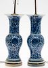 4542894: Pair of Chinese Blue and White Vases, Now Mounted as Lamps KL5CC