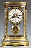 Samuel Marti Champleve and Brass Regulator Clock