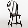 4419895: American Windsor Black Painted Bow Back Side Chair,
 Early 19th Century H7KBJ