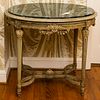4368442: Louis XVI Style Painted and Parcel-Gilt Green Marble
 Top Center Table, 20th Century
C8GAJ
