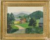 Richard Evett Bishop (American 1887-1975), oil on board, titled Vermont Near East Bethel, signed