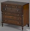 Miniature Sheraton mahogany chest of drawers, ca. 1820, 12 3/4'' h., 12 1/2'' w.