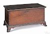 Miniature Pennsylvania Federal walnut blanket chest, early 19th c., 7 1/4'' h., 14 1/4'' w.