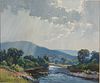 4269336: Charles Gordon Harris (R.I., 1891-1963), Approaching
 Storm-W. Carrabassat River, Maine, O/C E1REL
