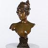 4269340: Emmanuel Villanis (French, 1858-1914), Tanagra, Bronze E1REL