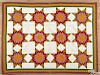 Pieced star pattern quilt, late 19th c., 77'' x 57''
