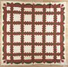 Pieced Irish chain quilt, late 19th c., 85'' x 85''