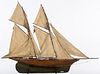 4285920: Vintage Pond Yacht with Green Painted and Stained Hull E1REJ