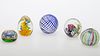 4058269: Group of 5 Miscellaneous Paperweights, Including Millefiori E7RDF