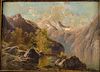 4058299: German School, Mountain Landscape, Oil on Canvas,
 Illegibly Signed, 1897 E7RDL