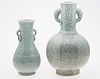 4058359: 2 Chinese Crackle Glaze Porcelain Vases, Modern E7RDC