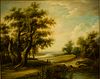4058368: Humphrey, Rural River Landscape, Oil on Panel, 20th Century E6RDL E7RDL