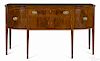 Pennsylvania Federal mahogany sideboard, ca. 1800, with overall line inlay, 40'' h., 72'' w.