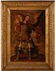 5394123: Latin American Painting of a Standing Angel, Oil on Canvas EE7RDL