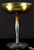 Steuben aurene glass compote, inscribed Aurene 2642 on base, 7'' h.