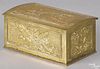 Tiffany Studios gilt bronze jewelry casket with chinoiserie decoration, signed on base