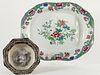 5394216: English Ironstone Transfer Decorated Meat Platter
 and Octagonal Bowl, 19th Century E7RDF