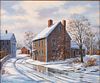 5394267: Louis Sylvia (MA, b. 1911), House in Snow, Acrylic on Canvas E7RDL