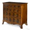 Mid-Atlantic Hepplewhite mahogany and cherry bowfront chest of drawers, ca. 1810