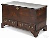 Pennsylvania Queen Anne walnut blanket chest, 18th c., retaining an old dry surface, 28 1/2'' h.