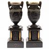 5394292: Pair of Cast Metal Urns After the Antique, Late
 19th/ Early 20th Century E7RDJ