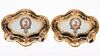 3984740: Pair of Chamberlains Worcester Shaped Bowls, 19th Century E6RDF