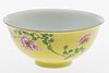 3984749: Chinese Yellow Glazed Bowl with Flowers, 19th Century E6RDC
