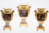 3984765: Set of 3 French Porcelain Urn-Form Porcelain Vases, 19th Century E6RDF