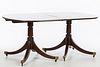 3984799: Regency Style Mahogany Two Pedestal Dining Table with 2 Leaves E6RDJ