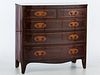 3984815: George III Style Inlaid Mahogany Chest of Drawers, 19th Century E6RDJ