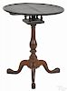 Pennsylvania Queen Anne walnut candlestand, ca. 1765, with a birdcage and baluster standard