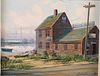 5409170: Louis Sylvia (MA, b. 1911), Fish Market, Oil on Canvas E7RDL