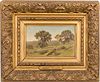 3863018: John Kensett (NY/CT, 1816-1872), Summer Landscape,
 Oil on Paper Laid Down on Canvas, c. 1874 E4RDL